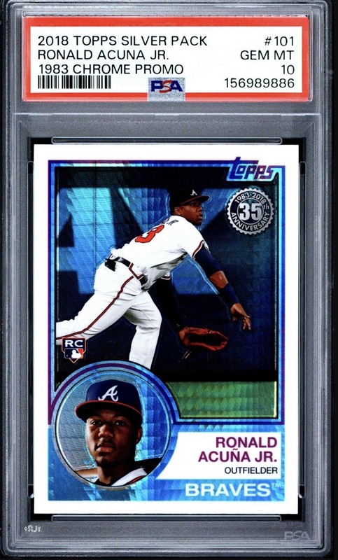 Topps 2018 Silver Pack - 1983 Chrome Promo Ronald Acuna Jr. #101  PSA 10 GEM