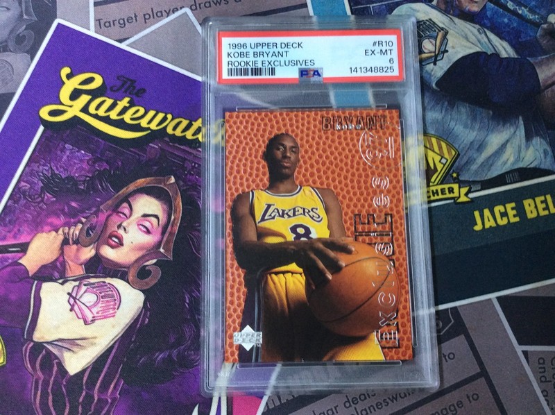 1996 UPPER DECK KOBE BRYANT ROOKIE EXCLUSIVES #R10 PSA 6 LAKERS RC CARD view 2