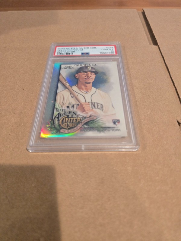 2022 Topps Allen & Ginter Chrome - Julio Rodriguez #269 Refractor (RC) - PSA 10 view 2