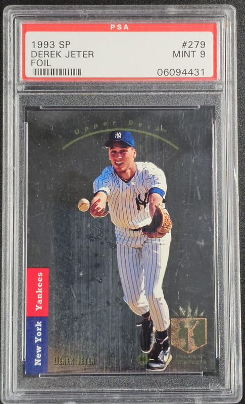 DEREK JETER 1993 SP BASEBALL FOIL ROOKIE #279 YANKEES PSA 9