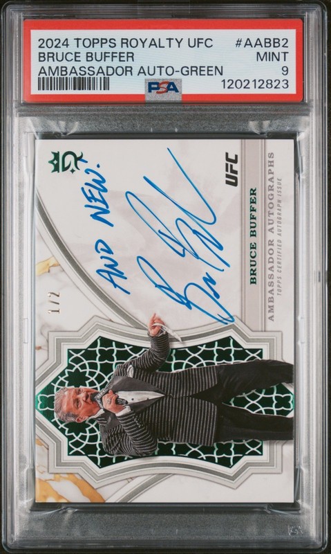 2024 Topps Royalty UFC #AA-BB2 Bryce Buffer Ambassador Auto Green /2 PSA MINT 9