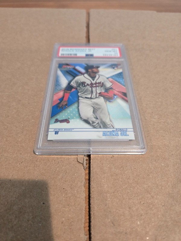 2018 Bowman's Best - Ronald Acuña Jr. #51 (RC) - PSA 10 GEM MT - Braves view 2