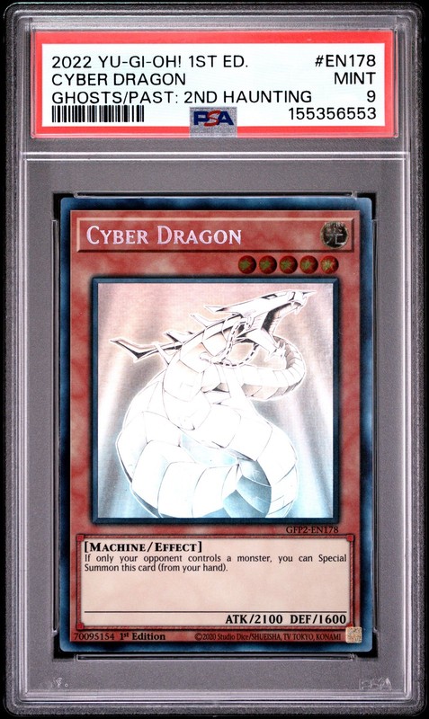 Cyber Dragon GFP2-EN178 1st Edition Ghost Rare Yugioh PSA 9 *553