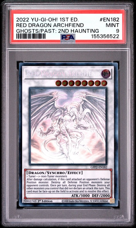 Red Dragon Archfiend GFP2-EN182 1st Edition Ghost Rare Yugioh PSA 9 *522