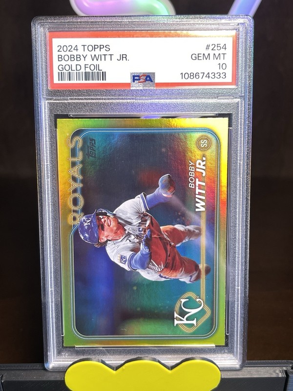 2024 Topps Series 1 Bobby Witt Jr. #254 Gold Foil PSA 10. Low Pop! Royals! view 2