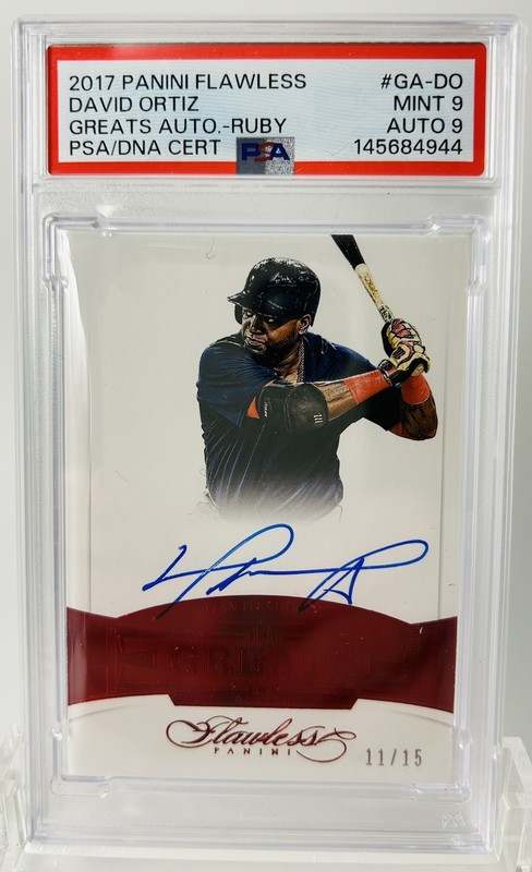 2017 Panini Flawless Auto David Ortiz Greats Auto Ruby