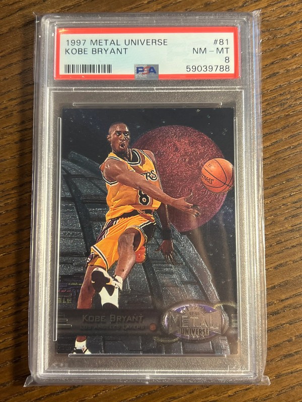 PSA 8 1997 Metal Universe Kobe Bryant #81