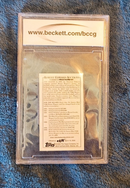 2000 Topps H.Wagner Re-print #1 Honus Wagner Graded Mint 10 Fantastic Condition. view 2