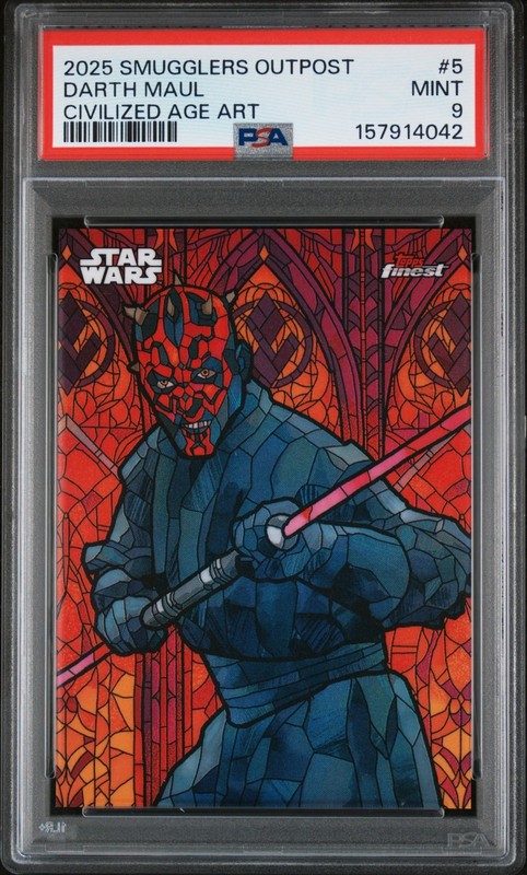 2025 Star Wars Smugglers Outpost Darth Maul Civilized Age Art SP PSA MINT 9