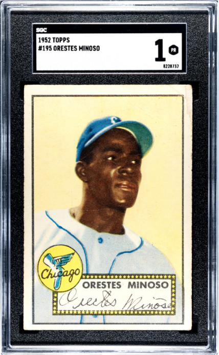1952 Topps Orestes Minnie Minoso RC SGC 1 Rookie HOF #195 Baseball Card