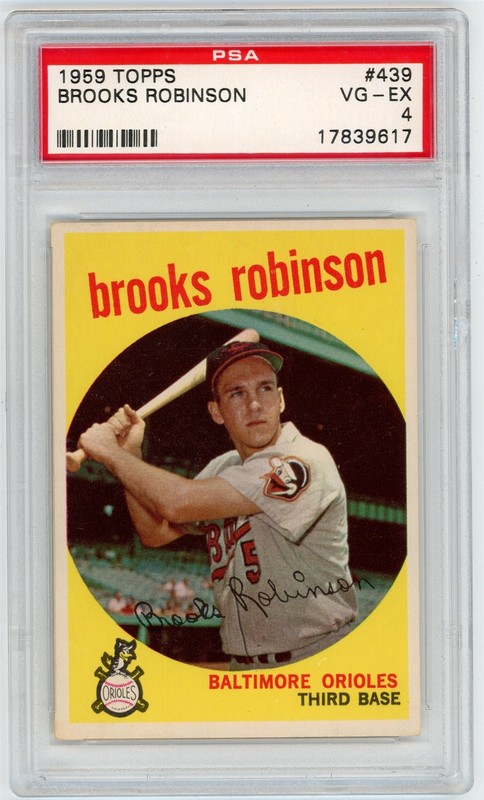 1959 Topps Baseball BROOKS ROBINSON #439 HoF Vintage PSA 4 VG-Excellent+ K209