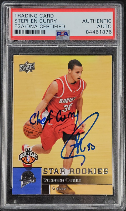STEPHEN CURRY 2009-10 UD STAR ROOKIES #234 ROOKIE WARRIORS RC PSA ON CARD AUTO