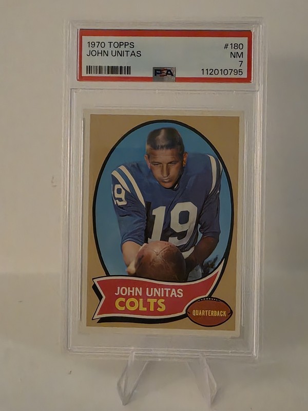 Colts Football - 1970 Topps - #180 - John Unitas - PSA 7 - NM 🔥🔥🔥🔥