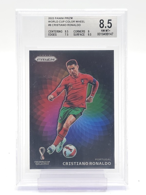 CRISTIANO RONALDO 2022 PRIZM WORLD CUP COLOR WHEEL #9 BGS 8.5 Q1110