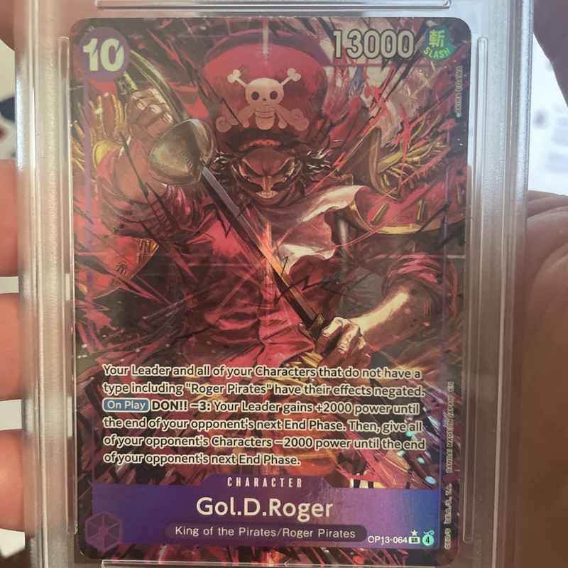 PSA 10 GEM MT 2025 One PIece OP13 EN Gol D. Roger Alternate Art #064 view 2