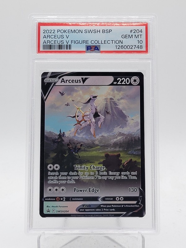 ARCEUS V 2022 POKEMON SWSH BSP #SWSH204 FIGURE COLLECTION PSA 10 Q3963