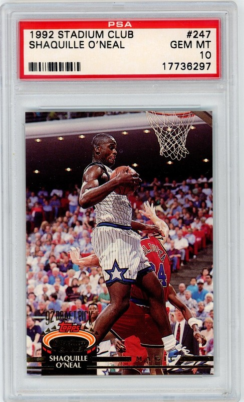 1992 Stadium Club SHAQUILLE O'NEAL RC Rookie MAGIC HoF PSA 10 GEM MINT K245