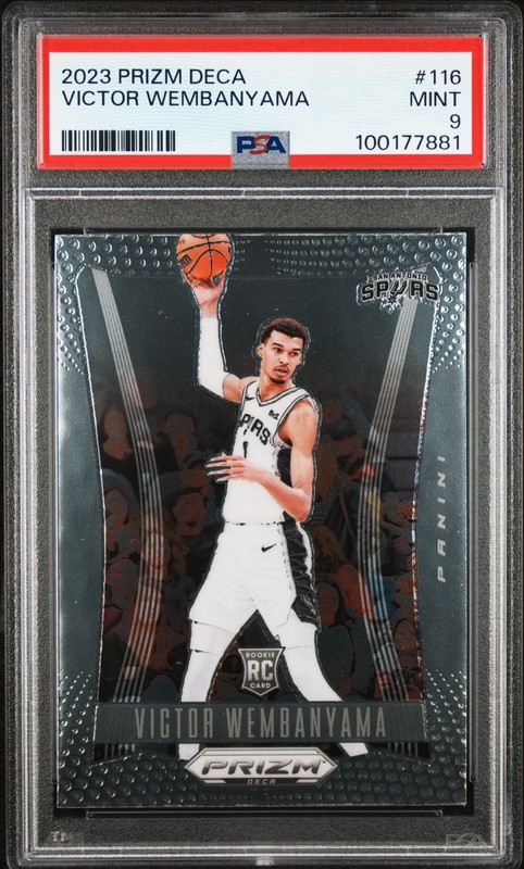 2023 Panini Prizm Deca #116 Victor Wembanyama RC PSA 9