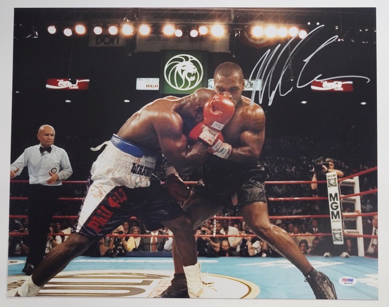 Mike Tyson Signed 16x20 Photo PSA/DNA COA Evander Holyfield Ear Bite Picture 765 view 1
