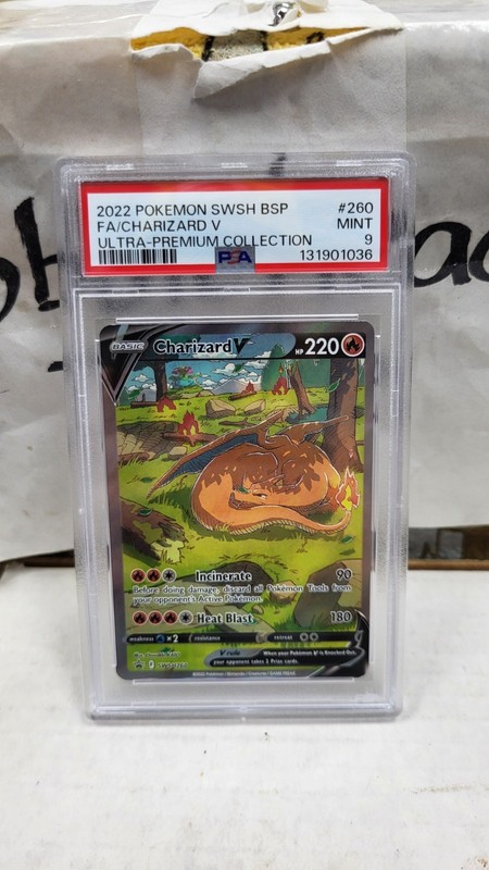 2022 CHARIZARD V ULTRA PREMIUM COLLECTION UPC PROMO POKEMON TCG PSA 9 #SWSH260 view 2