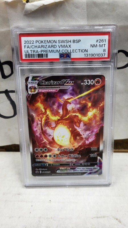 2022 CHARIZARD VMAX ULTRA PREMIUM COLLECTION UPC PROMO POKEMON PSA 8 #SWSH261 view 2