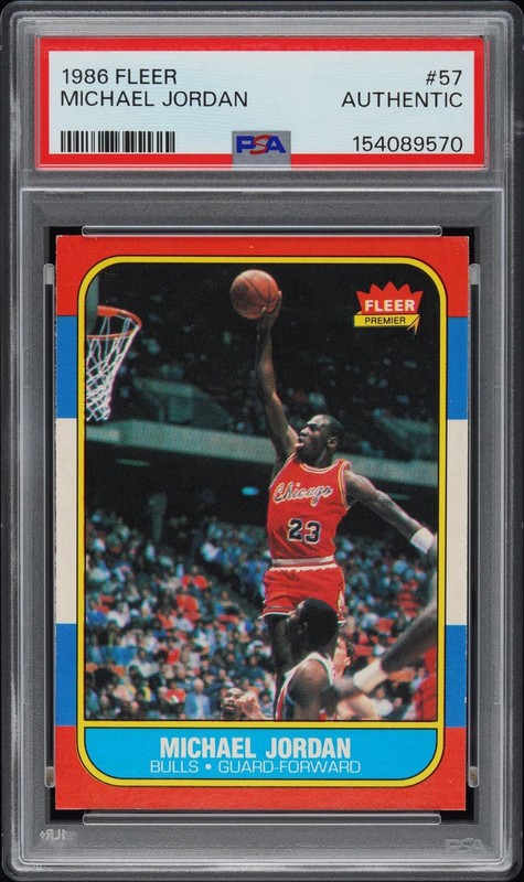 1986 Fleer #57 Michael Jordan PSA Authentic | Centered | Rookie Card | RC