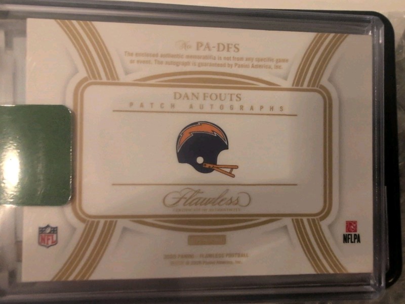 DAN FOUTS 2025 PANINI FLAWLESS #19 JERSEY 3 Color PATCH AUTO 25/25 CHARGERS view 2
