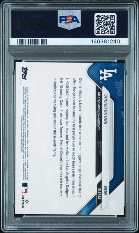2025 TOPPS NOW #906 SHOHEI OHTANI PSA 10 view 2