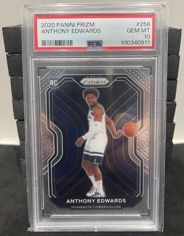 2020-21 Panini Prizm Anthony Edwards #258 (RC) PSA 10 Gem Mint Timberwolves