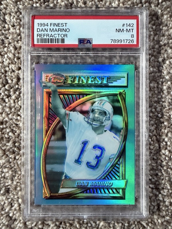 1994 Finest #142 Dan Marino Refractor PSA 8 NM-MT