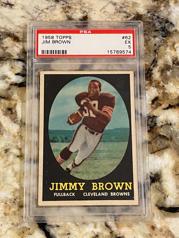 1958 Topps Jim Brown RC #62 PSA 5 Centered Grail High End HOF Rookie Card Invest