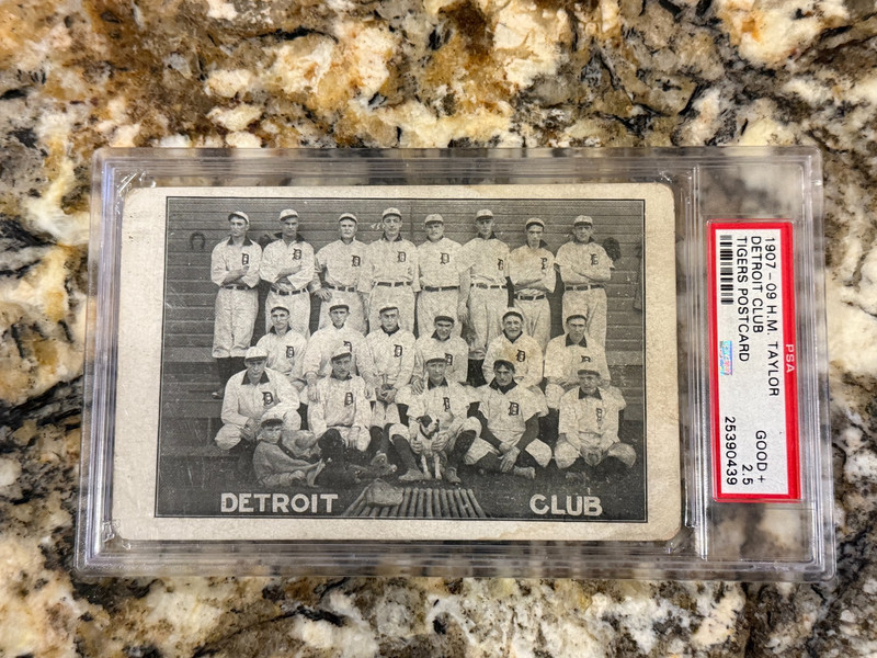 1907-09 H.M. TAYLOR Detroit Club Ty Cobb Rookie PSA 2.5 Centered Rare HOF RC