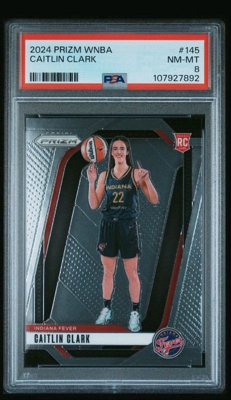 2024 Prizm WNBA  CAITLIN CLARK PSA 8  #145  ROOKIE 20A
