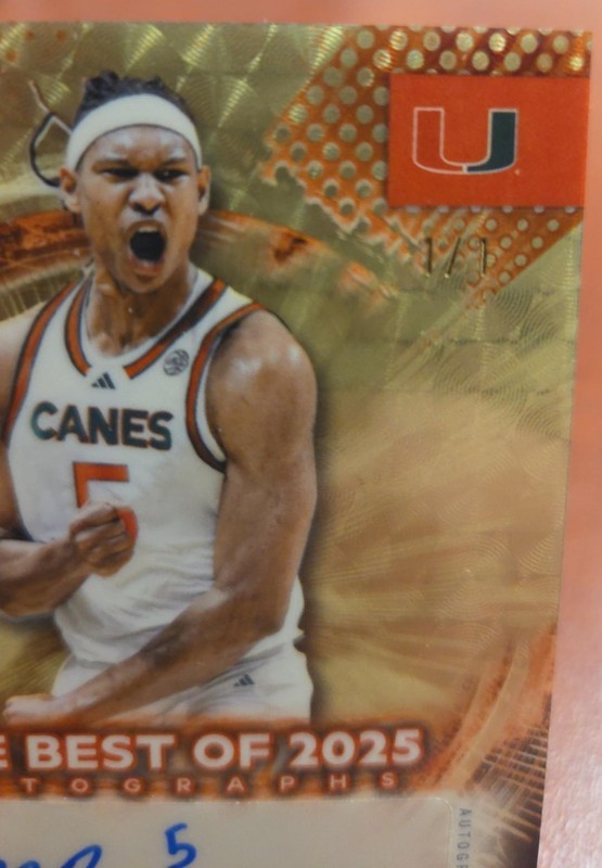 Malik Reneau 2025-26 Bowman U Best SUPERFRACTOR 1/1 AUTO Best Of 2025 Miami view 2
