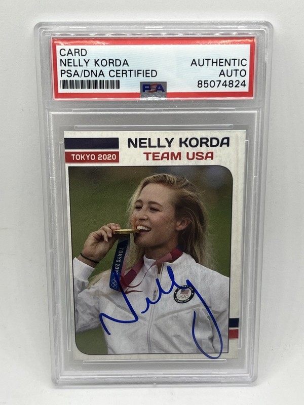 NELLY KORDA Psa Authentic Auto Autograph Team USA Olmypics Gold Medal U.S. Open