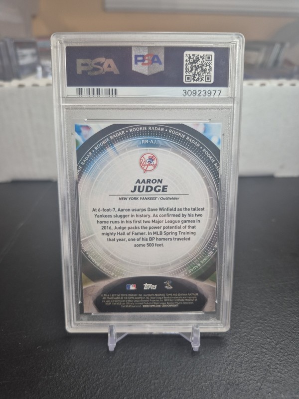 2017 BOWMAN BEST AARON JUDGE ROOKIE RADAR RC #RR-AJ PSA 10 GEM MINT YANKEES view 2