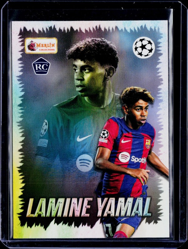 2023-24 Topps Merlin Heritage Lamine Yamal #134 Rookie RC Young Guns