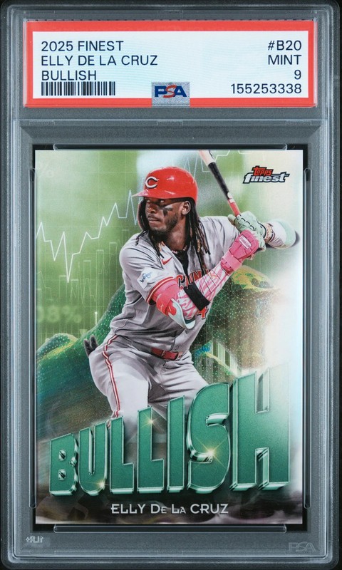 2025 Topps Finest Bullish Elly De La Cruz #B20 PSA 9 view 1