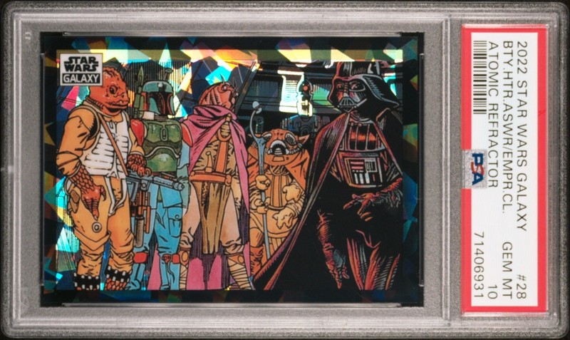 Bounty Hunter/The Empire's Call #28 2022 Star Wars Galaxy Atomic #/150 PSA 10