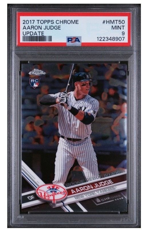 Aaron Judge 2017 Topps Chrome Update #HMT50 PSA 9 Mint