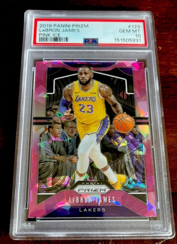 LeBron James 2019-20 Panini Prizm Pink Ice PSA 10 GEM MT Los Angeles Lakers