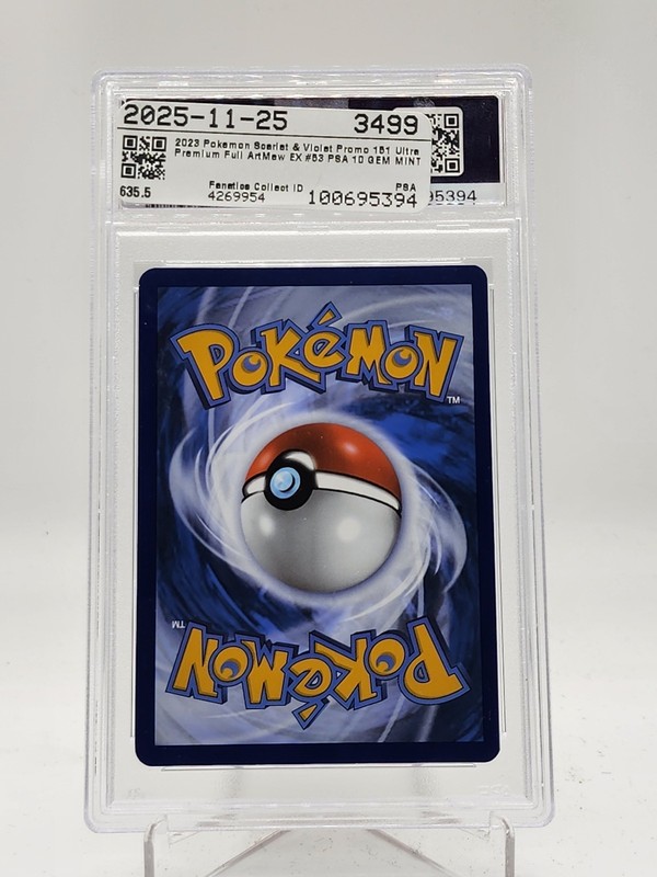 MEW EX 2023 POKEMON SVP EN 151 ULTRA PREMIUM COLL FULL ART #053 PSA 10 Q0895 view 2