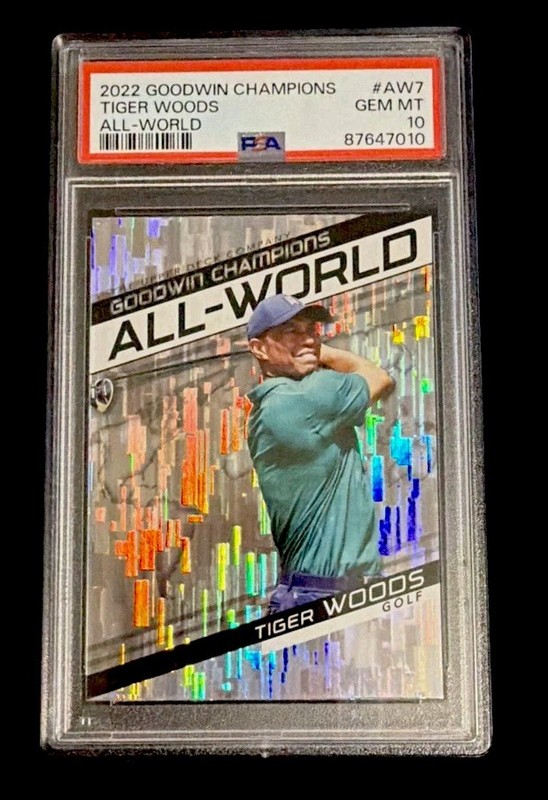 2022 Upper Deck Goodwin Champions - All-World Tiger Woods #AW-7 psa10