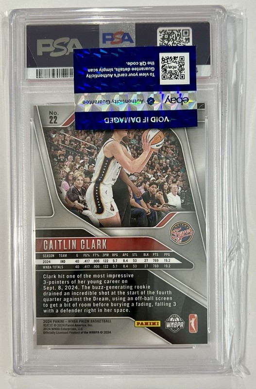 PSA 9- 2024 Panini Prizm WNBA CAITLIN CLARK RC Silver Prizm #22 (5294) view 2