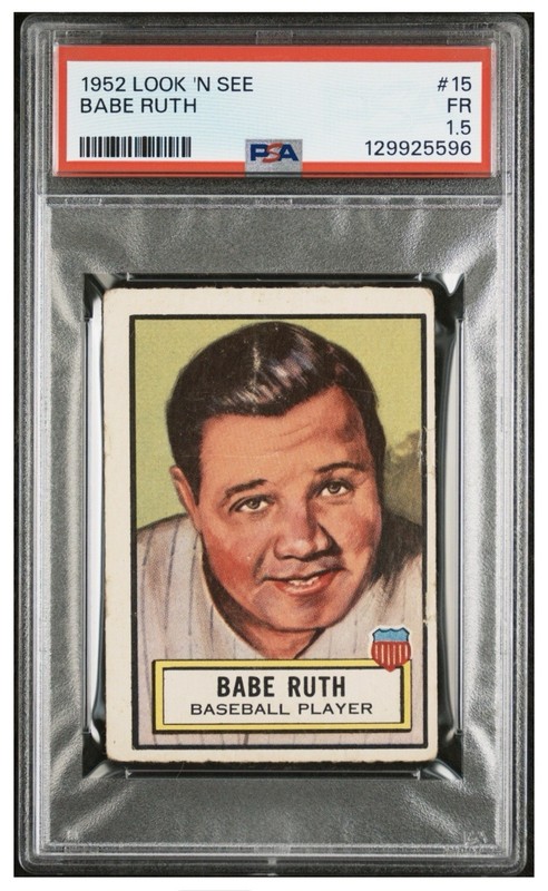 1952 Topps Look & See #15 Babe Ruth PSA 1.5 Vintage Yankees HOF Baseball Card