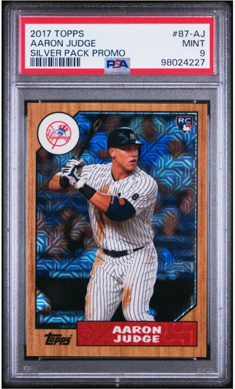 2017 Topps Silver Pack 1987 Design Chrome  Aaron Judge #87 PSA 9 Rookie 