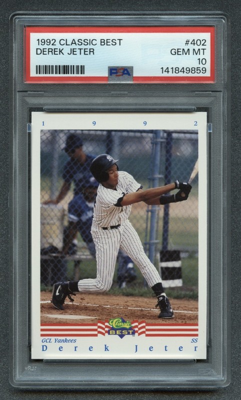 1992 DEREK JETER ROOKIE CLASSIC BEST PSA 10 GEM-MT HOF NEW YORK YANKEES #402 RZC
