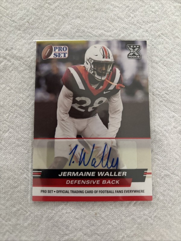 2022 Leaf Pro Set Jermaine Waller Rookie Gold Auto #PSA-JW2 VIRGINIA TECH CARD