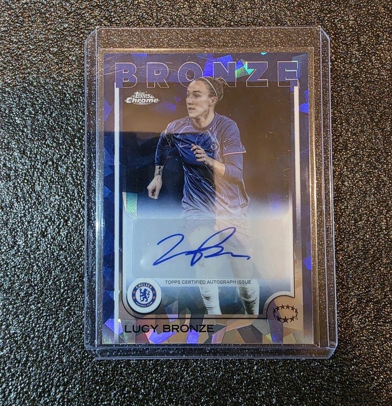 2024-25 Topps Chrome Sapphire UEFA Women's LUCY BRONZE Autograph AUTO SP view 1