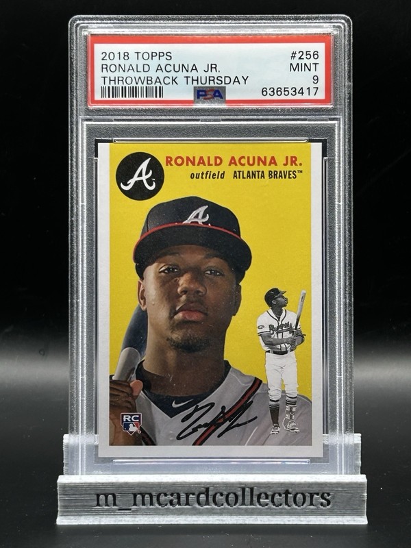 Ronald Acuna Jr. Rookie 2018 Topps Throwback Thursday #256 PSA 9 Atlanta Braves